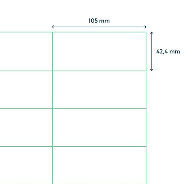 rillprint Self-adhesive Sticker Labels 105x42.4 mm 500 Sheets White