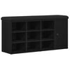 vidaXL Storage Bench Black Oak 102 x 32 x 50 cm Engineered Wood