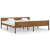 vidaXL Bed Frame without Mattress Solid Pinewood Honey Brown 200x200cm