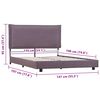 vidaXL Bed Frame without Mattress Taupe Fabric 135x190 cm Double