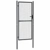 vidaXL Mesh Garden Gate Galvanised Steel 100x200 cm Grey