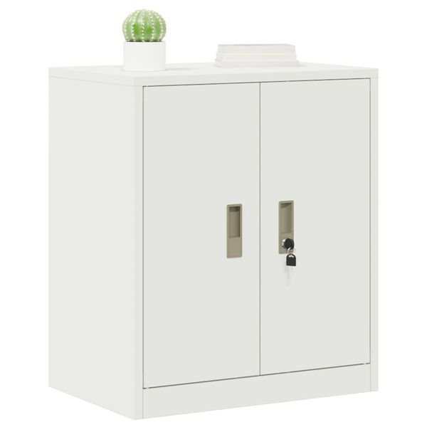 vidaXL Storage Cabinet White 60 x 40 x 70 cm Steel