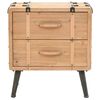 vidaXL Bedside Cabinet Solid Fir Wood 50x35x57 cm