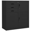 vidaXL Office Cabinet with Planter Box Anthracite 90x40x125 cm Steel