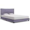 vidaXL Bed Frame without Mattress Light Grey Fabric 135x190 cm Double