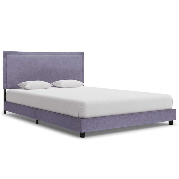 vidaXL Bed Frame without Mattress Light Grey Fabric 135x190 cm Double