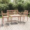 vidaXL 4 Piece Garden Lounge Set Solid Wood Teak