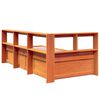 vidaXL Bookcase Bed without Mattress Wax Brown 90x200cm Solid Wood Pine