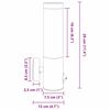 vidaXL Outdoor Wall Light Black 12 x 7.5 x 29 cm Stainless steel