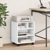 vidaXL Printer Stand with Wheels White 41x32x48 cm