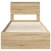 vidaXL Bed Frame with Headboard Sonoma Oak 90 x 200 cm Engineered Wood