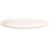 vidaXL Table Top White 100x50x2.5 cm Solid Wood Pine Oval