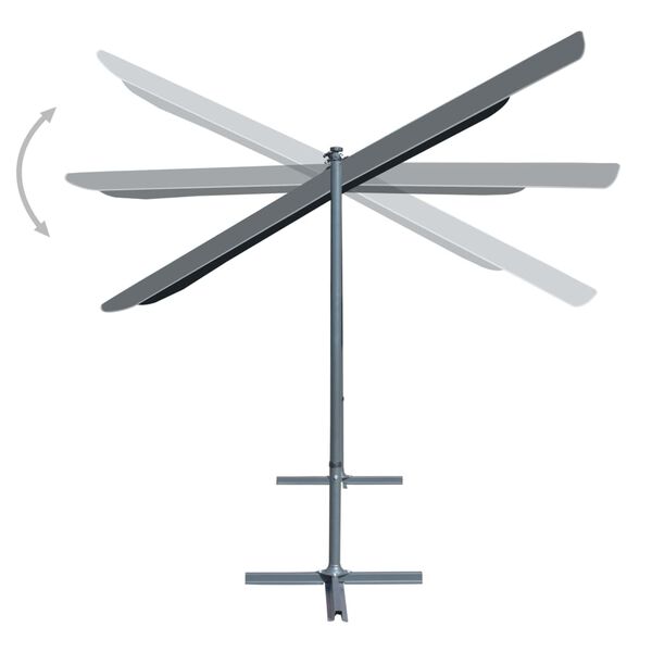 vidaXL Gazebo with Tiltable Retractable Roof 350x253x196 cm Anthracite