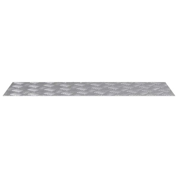 vidaXL Stair Tread Rectangular 2 pcs Silver 90 x 30 cm Aluminium