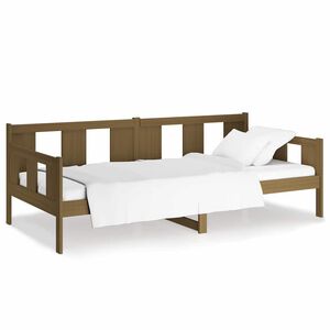vidaXL Day Bed without Mattress Honey Brown Solid Wood Pine 90x190 cm Single