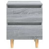 vidaXL Bed Cabinets with Solid Wood Legs 2 pcs Grey Sonoma 40x35x50 cm