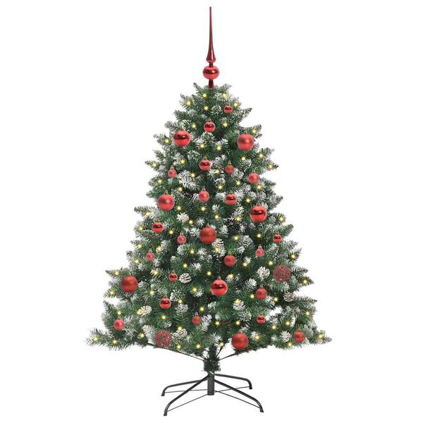 vidaXL Artificial Christmas Tree with 150 LEDs with Stand Green 150 cm