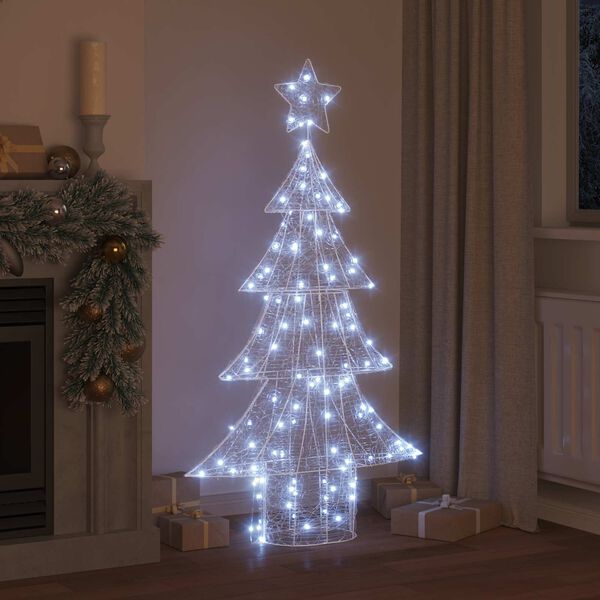 vidaXL Christmas Tree with 160 LEDs Cold white 151 cm Acrylic