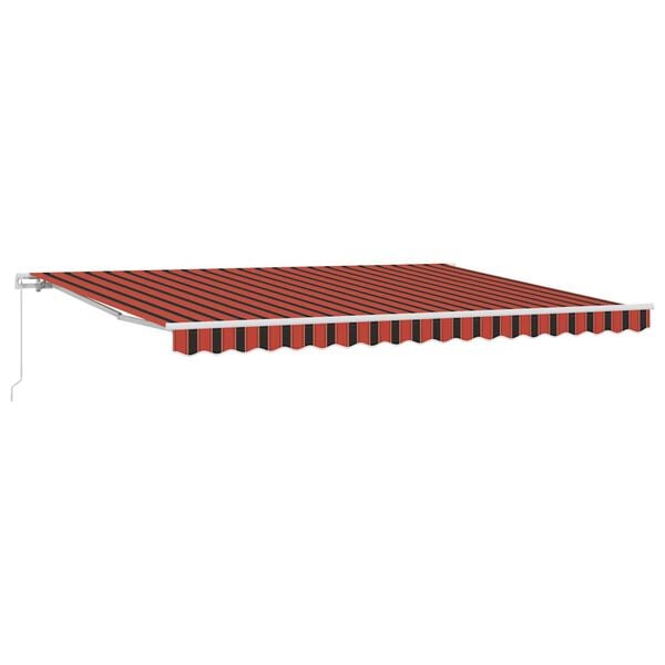 vidaXL Awning Manual Orange and Brown 450 x 350 x 165 cm Polyester