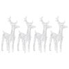 vidaXL Christmas Reindeers 4 pcs Cold White 160 LEDs Acrylic
