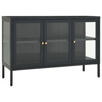 vidaXL Sideboard Anthracite 105x35x70 cm Steel and Glass
