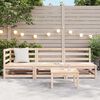 vidaXL 3 Piece Garden Lounge Set Solid Pinewood