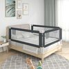 vidaXL Toddler Safety Bed Rail Dark Grey 150x25 cm Fabric