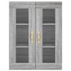 vidaXL Wall Mounted Cabinets 2 pcs Grey Sonoma Engineered Wood