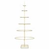 vidaXL Metal Christmas Tree with Stand Gold 150 cm Powder-coated steel