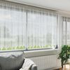 vidaXL Lace Curtain with Curtains Floral White 180 x 400 cm Polyester