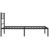 vidaXL Metal Bed Frame without Mattress with Headboard Black 80x200cm
