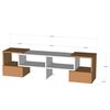 Homemania TV Stand Fold 141.2x29.7x38.8 cm White and Walnut
