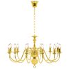 vidaXL Chandelier Golden 12 x E14 Bulbs