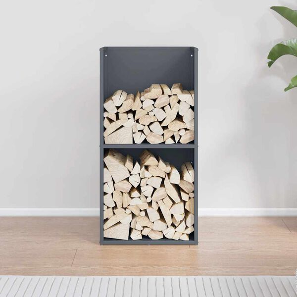 vidaXL Firewood Rack Anthracite 40x30x80 cm Cold-rolled steel