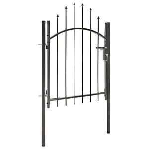 vidaXL Garden Gate Woerden Steel 1x1 m Black