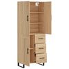 vidaXL Highboard Sonoma Oak 69.5x34x180 cm Engineered Wood