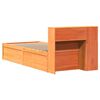 vidaXL Bed Frame without Mattress Wax Brown 100x200 cm Solid Wood Pine