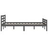 vidaXL Bed Frame without Mattress Grey Solid Wood 120x200 cm