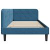 vidaXL Corner Bed Frame with Headboard Blue 100 x 200 cm Velvet