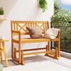 vidaXL Glider Bench Brown 110 x 59 x 97 cm Solid Acacia Wood