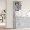 vidaXL Kitchen Cabinet with Door Grey 35 x 50 x 180 cm Engineered Wood