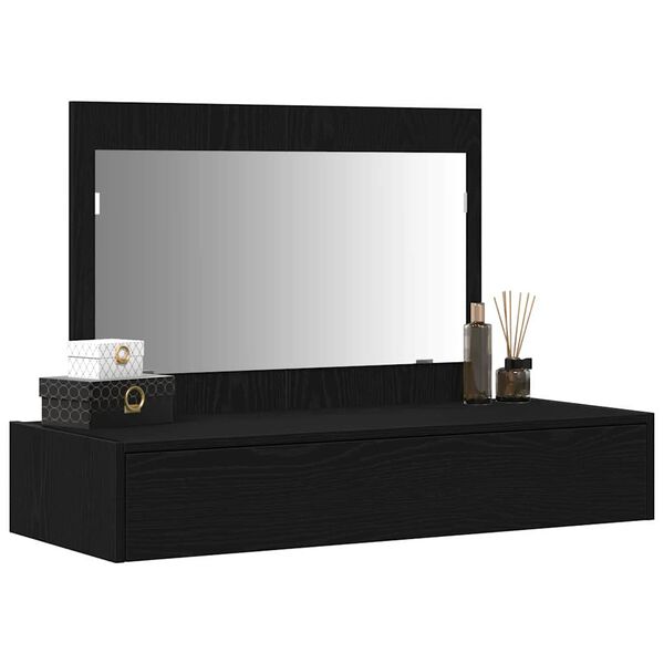 vidaXL Dressing Table Black 100 x 40 x 70 cm Engineered Wood