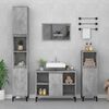 vidaXL 2 Piece Bathroom Furniture Set Concrete Grey Engineered Wood