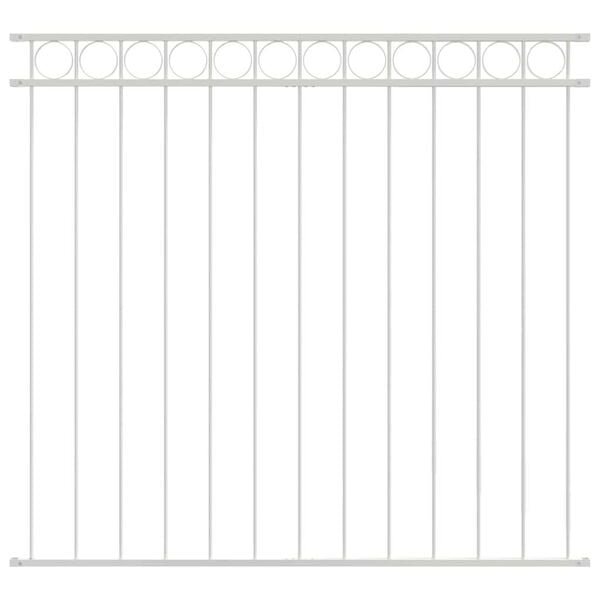 vidaXL Fence Element Assen White 170 x 120 cm Steel