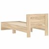 vidaXL Bed Frame without Mattress with Headboard Sonoma Oak 90x200 cm