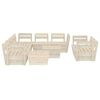 vidaXL 10 Piece Garden Pallet Lounge Set Impregnated Spruce Wood