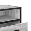 vidaXL TV Cabinet Grey Sonoma 100x34.5x40 cm Engineered Wood and Metal