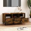 vidaXL TV Cabinet Smoked Oak 102x35x50 cm Engineered Wood