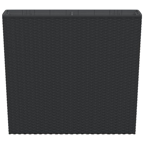 vidaXL Planter with Removable Inner Anthracite 12 / 44 L PP Rattan