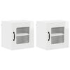 vidaXL Kitchen Cabinet Kalmar 2 pcs High Gloss White 40 x 31 x 40 cm